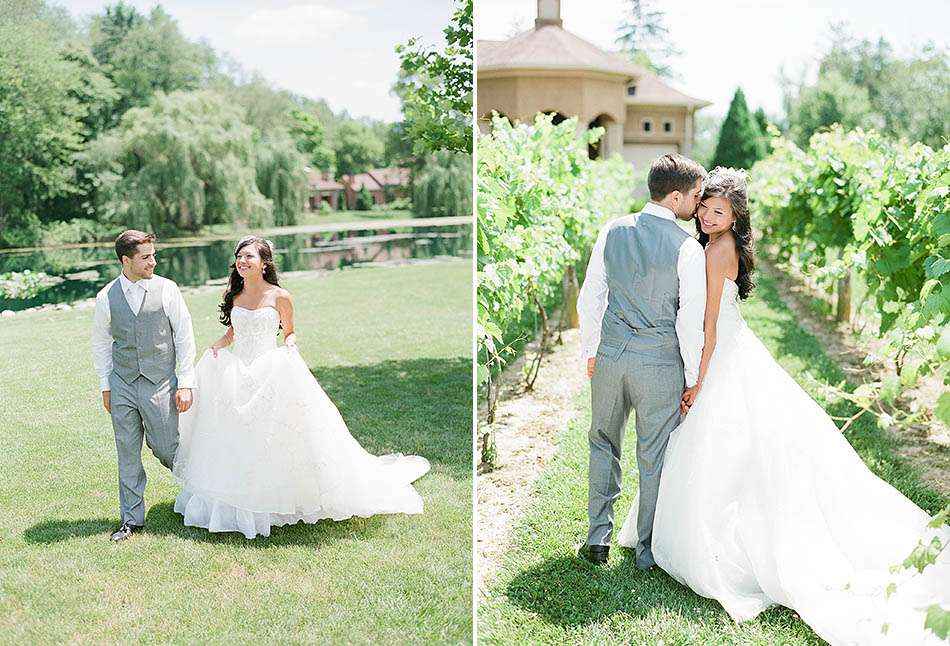 a sunny summer Gervasi Vineyard wedding in Canton, Ohio captured on film by Cleveland wedding photographer Hunter Photographic