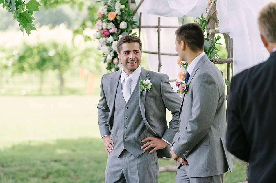 a sunny summer Gervasi Vineyard wedding in Canton, Ohio captured on film by Cleveland wedding photographer Hunter Photographic