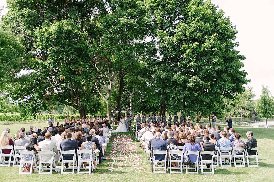 a sunny summer Gervasi Vineyard wedding in Canton, Ohio captured on film by Cleveland wedding photographer Hunter Photographic