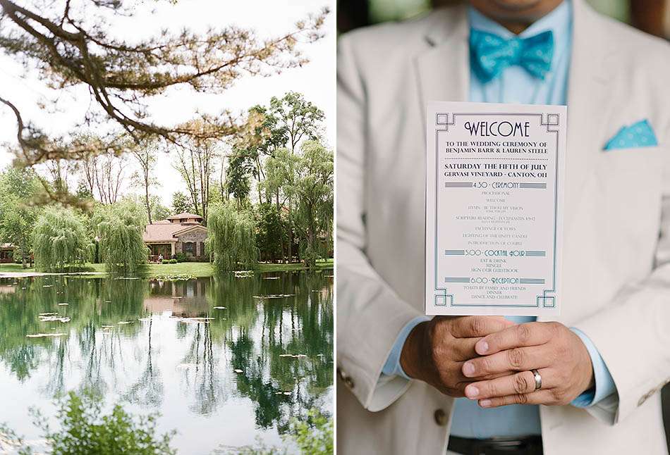 a sunny summer Gervasi Vineyard wedding in Canton, Ohio captured on film by Cleveland wedding photographer Hunter Photographic