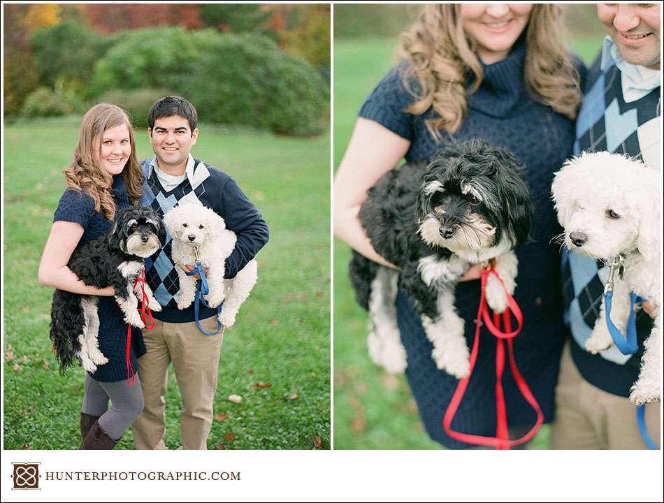 Holden Arboretum autumn engagement session with Megan and Pezh