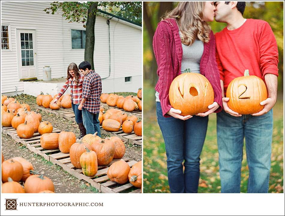 Holden Arboretum autumn engagement session with Megan and Pezh