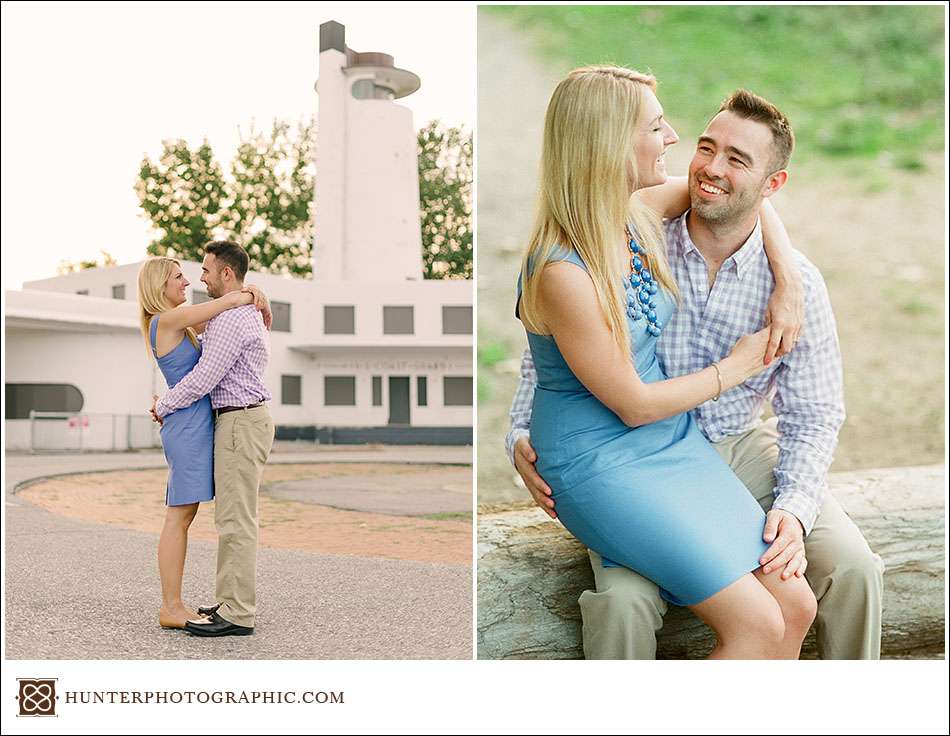 Summer engagement session by the lake with Sarah and John.