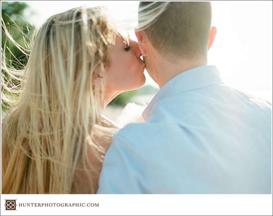 Summer engagement session by the lake with Sarah and John.