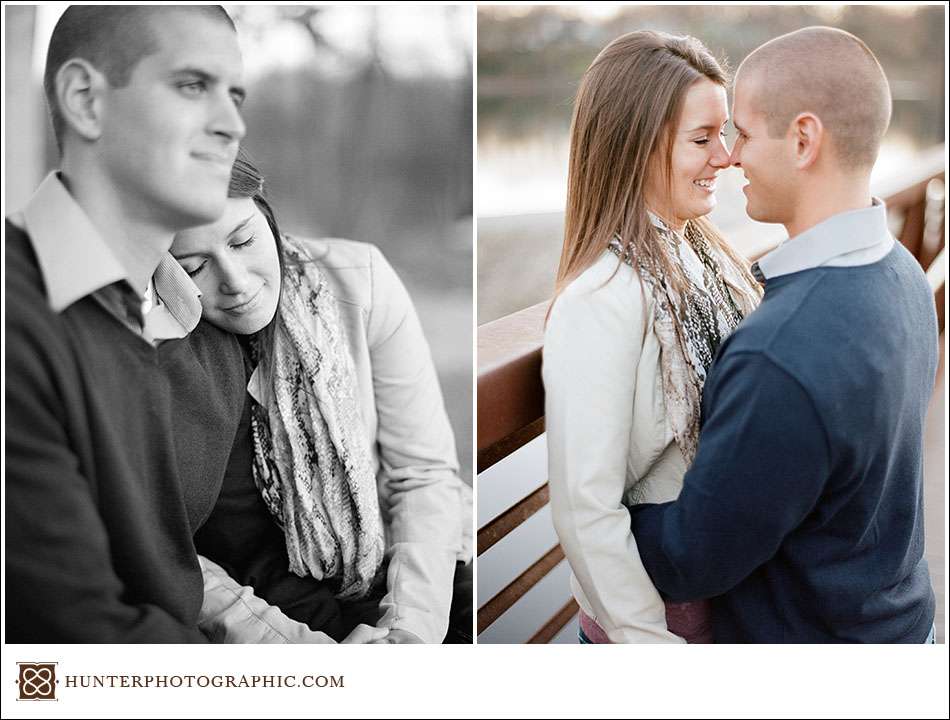 Film engagement session at Baldwin-Wallace University featuring Samantha and Scott