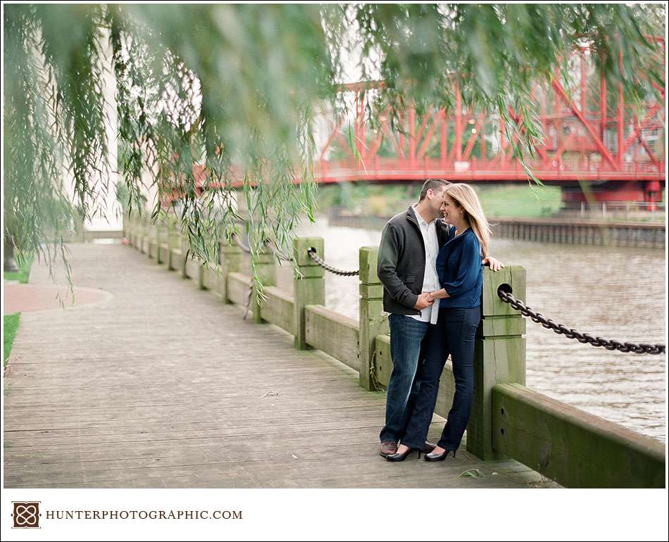 Wild weather engagement session in Cleveland with Vanessa and Ryan