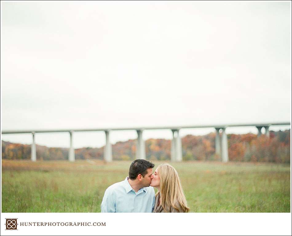 Wild weather engagement session in Cleveland with Vanessa and Ryan