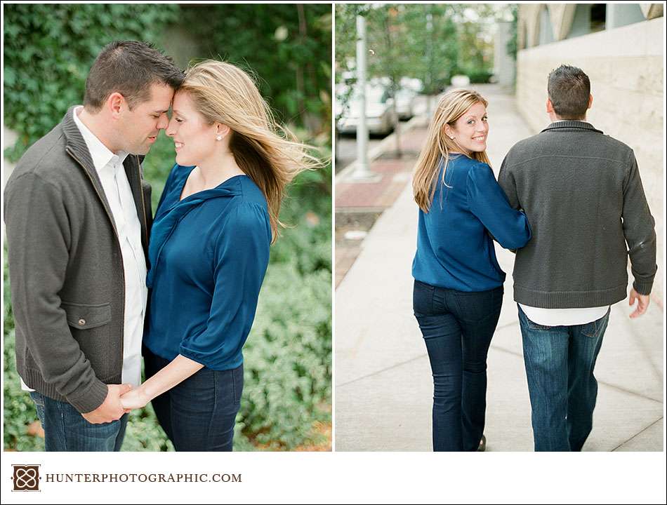 Wild weather engagement session in Cleveland with Vanessa and Ryan
