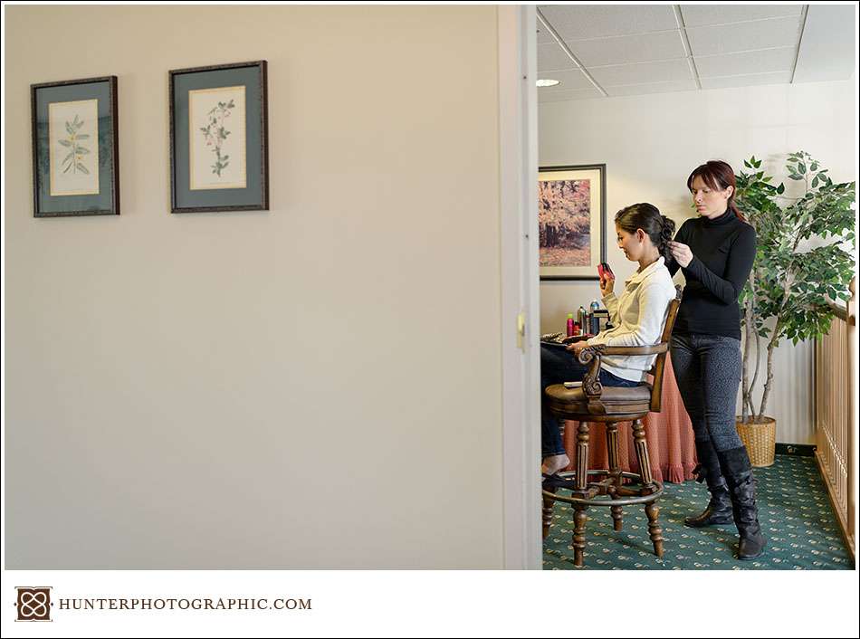 Autumn wedding at Holden Arboretum's Lantern Court with Makiko and Dylan