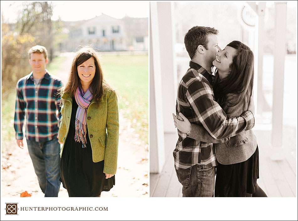 Tricia and Todd's engagement session filled with golden autumn colors