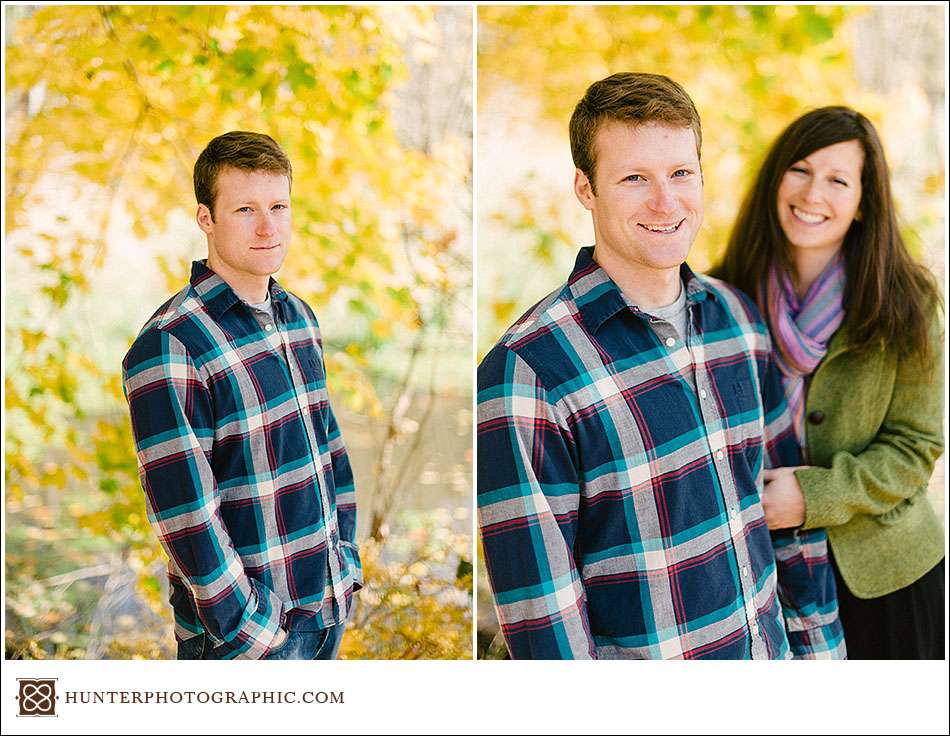 Tricia and Todd's engagement session filled with golden autumn colors
