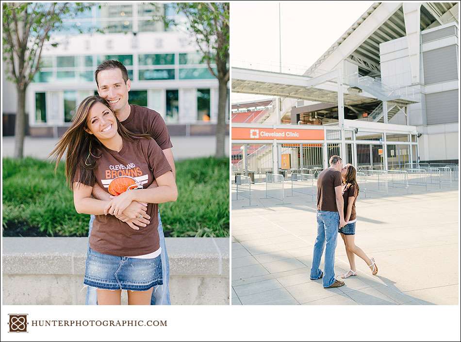 Downtown Cleveland engagement session with Natalie and Sean